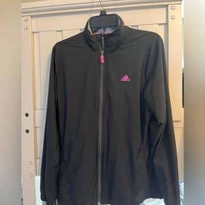 Adidas Black and Pink Track Jacket